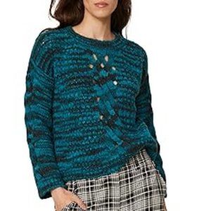 SITA MURT Sweater Women 36 Blue Rent The Runway Stripe‎ Cable Knit Anthropologie